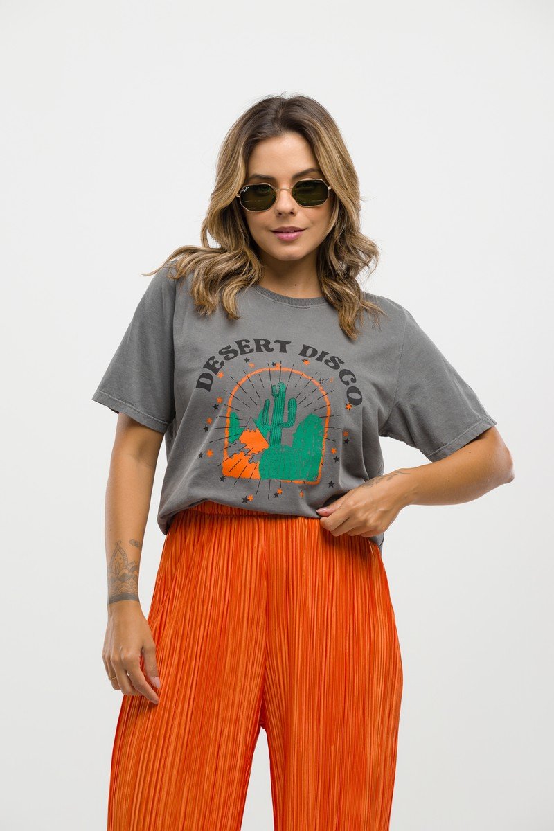 T-shirt Estonada Desert Disco Chumbo