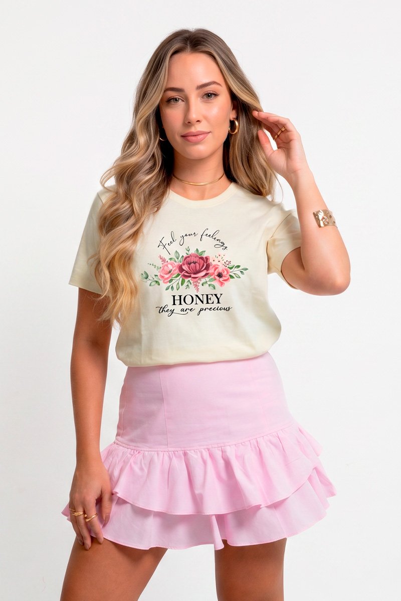 T-shirt Amarela Honey