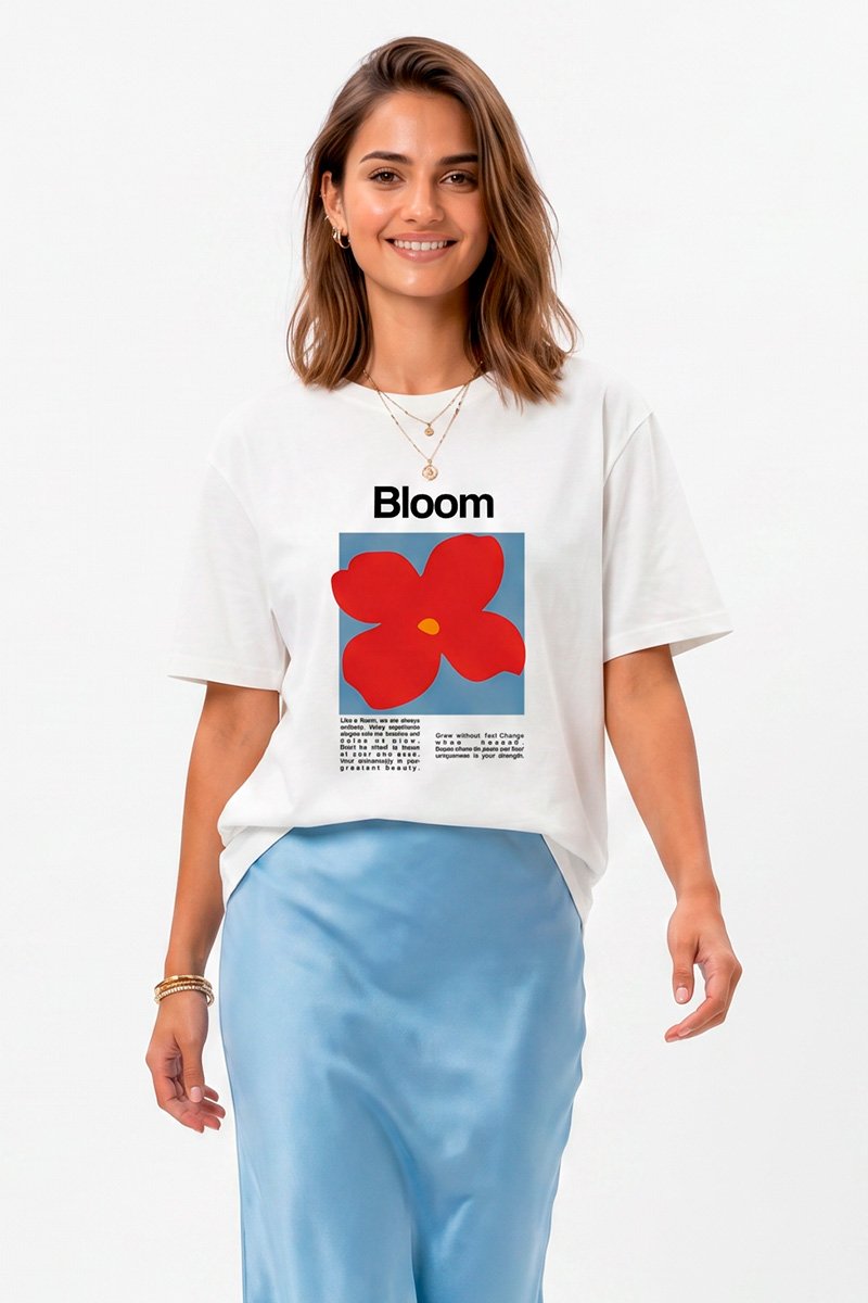 T-shirt Feminina Off Bloom