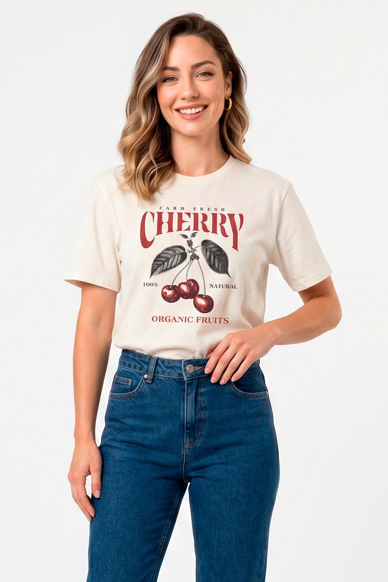T-shirt Feminina Off Cherry