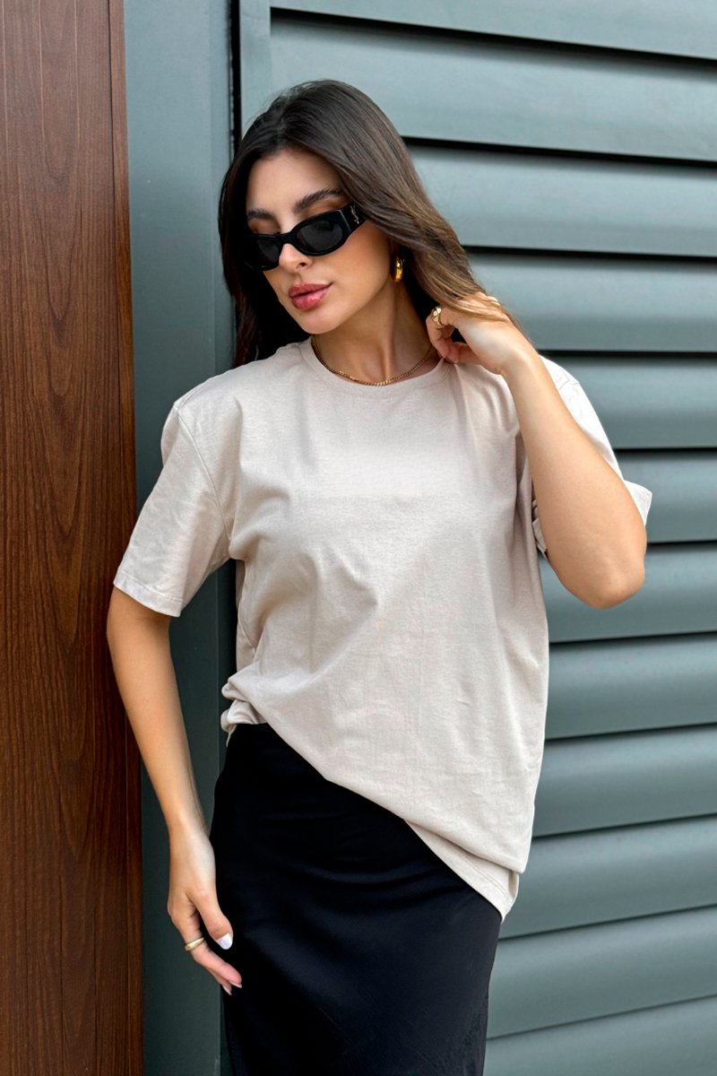 Camisa Feminina Oversized Chocolate Lisa