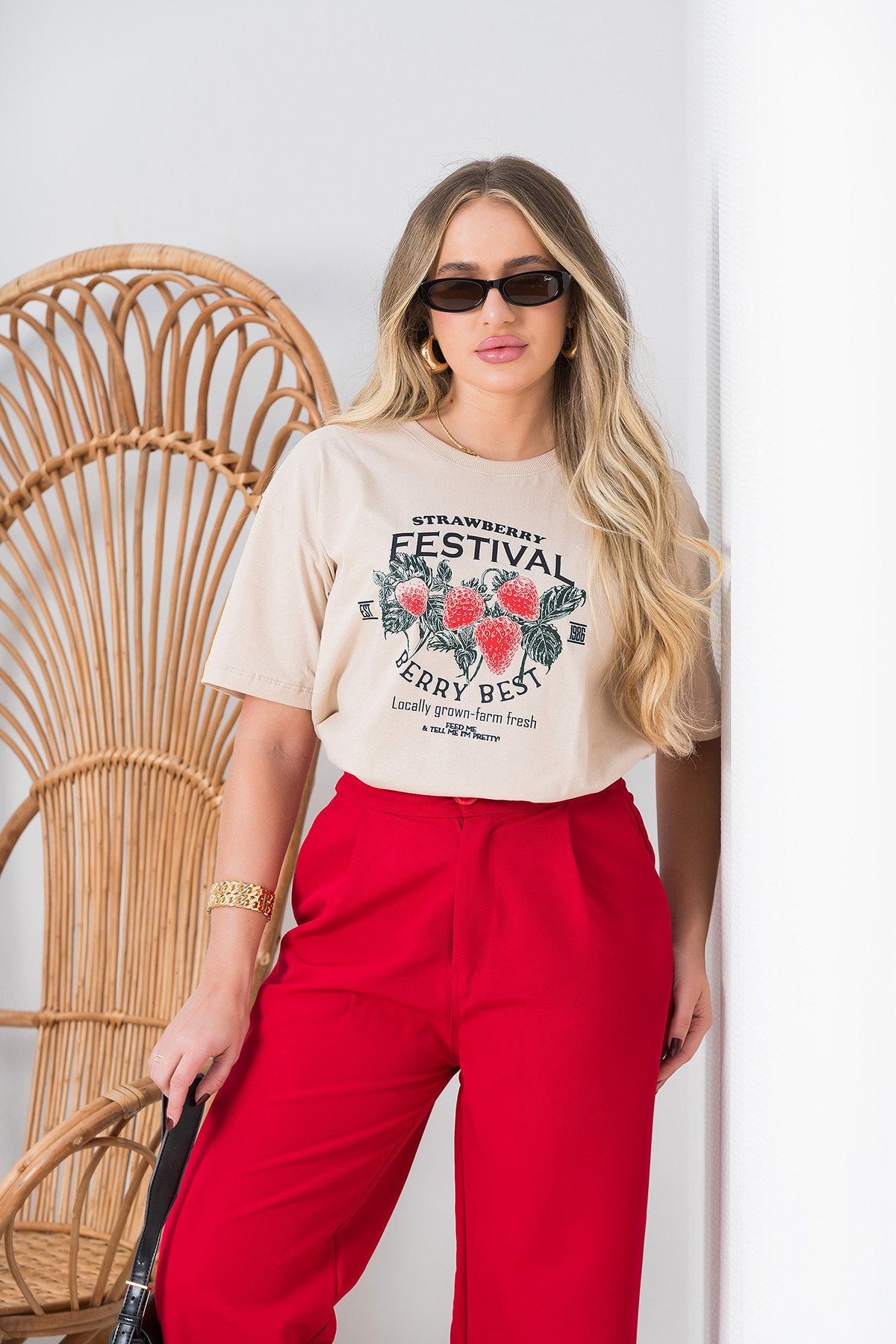 Blusa Feminina Oversized Chocolate Morango Best