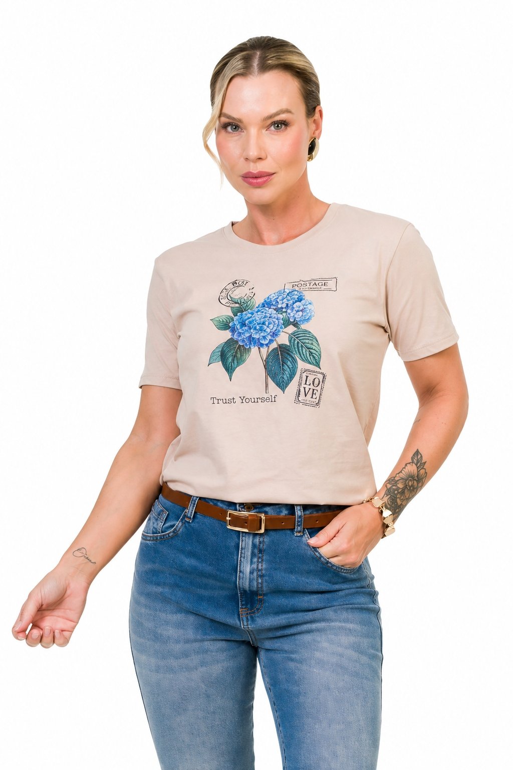 T-shirt Feminina Chocolate Trust Forever Hortênsia