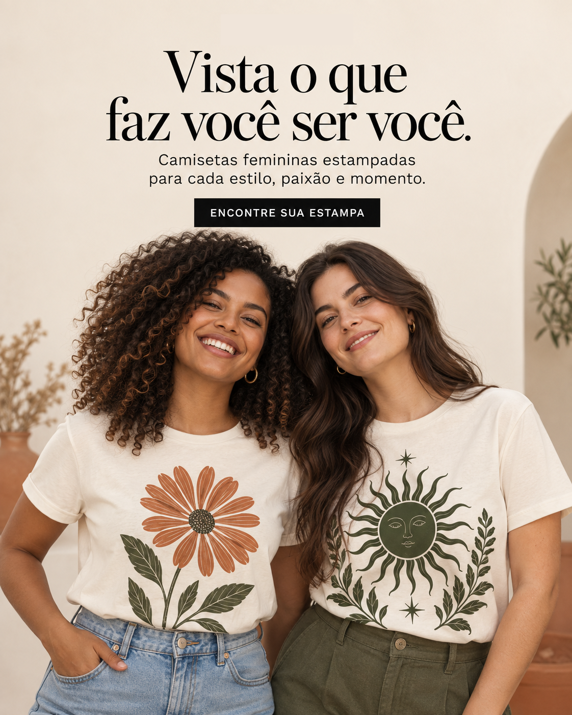Camisetas femininas estampadas para cada estilo, paixão e momento. Encontre sua estampa.